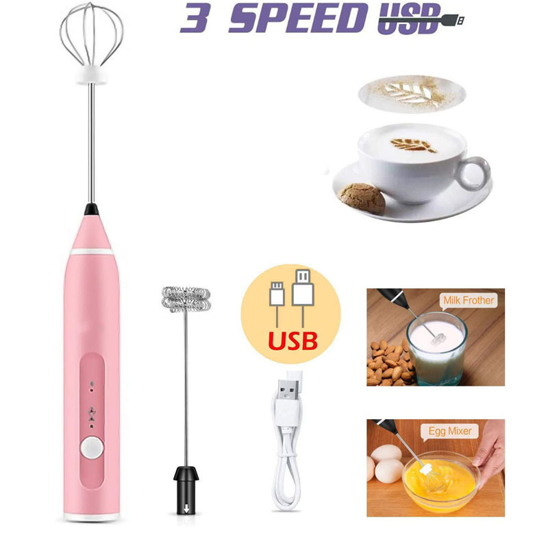 Electric Milk Frother Handheld - مجموعة واحدة من خلاط الحليب والقهوة