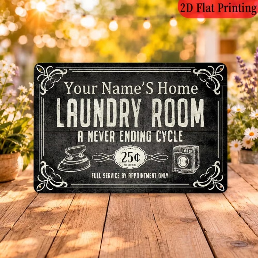 لافتة غسيل ملابس مخصصة بالاسم، - مراجعة Laundry وسعره