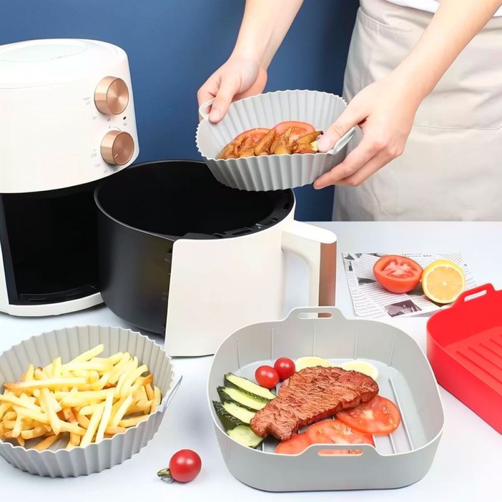 بطانة سلة القلاية الهوائية الم - مراجعة Air Fryer Silicone Pot Liner وسعره