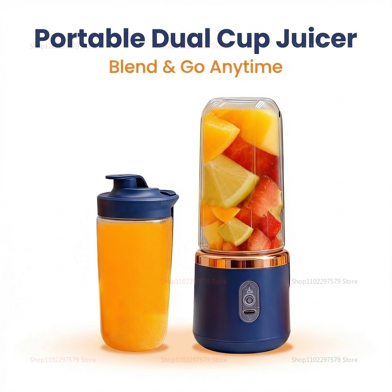 كوب عصير محمول بـ 6 شفرات، خلا - مراجعة Portable Blender Usb Rechargeable وسعره
